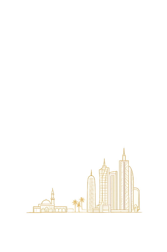 Qatar Skyline Line Art